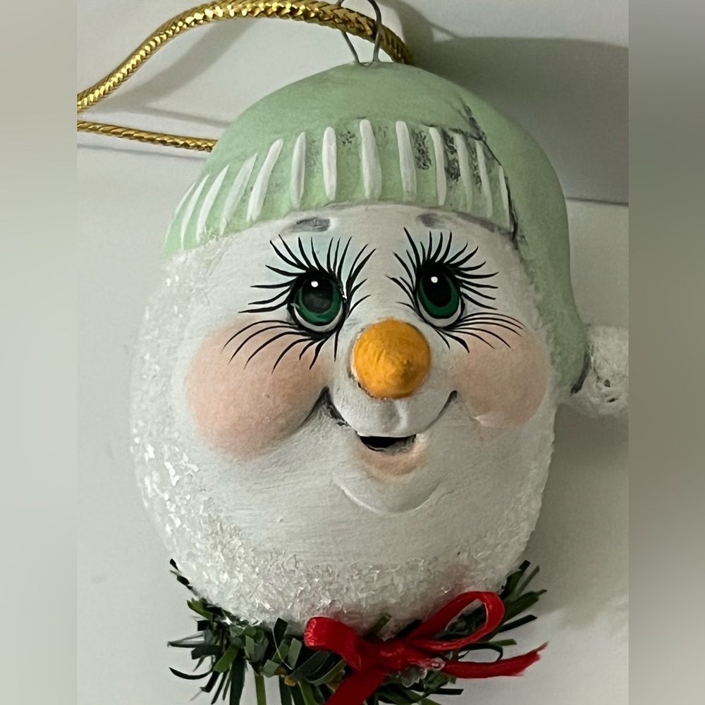 Vintage Festive Snowman Expressions Ornament